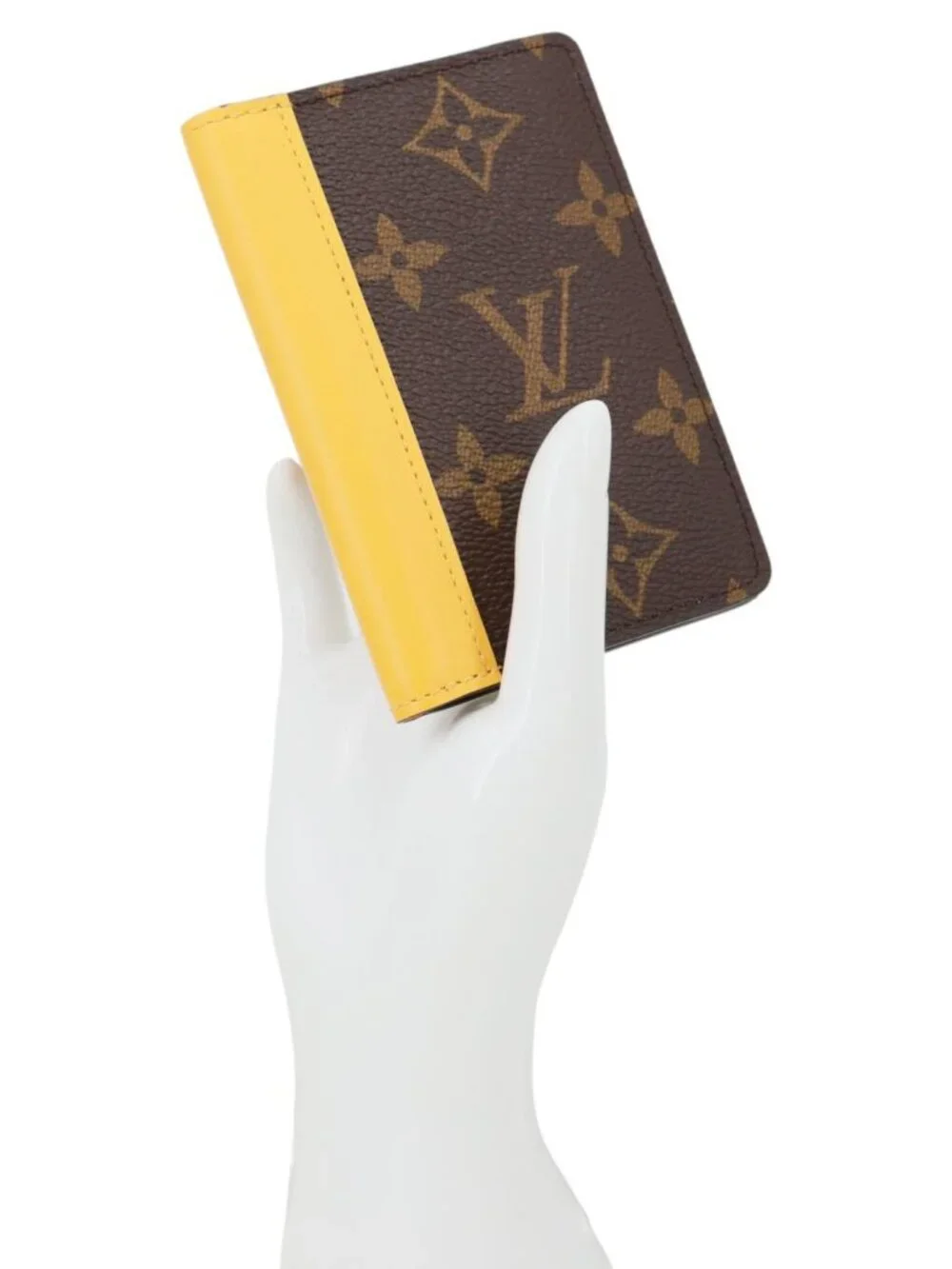 Louis Vuitton  Pocket Organizer Monogram Macassar Canvas Wallet Safran Yellow